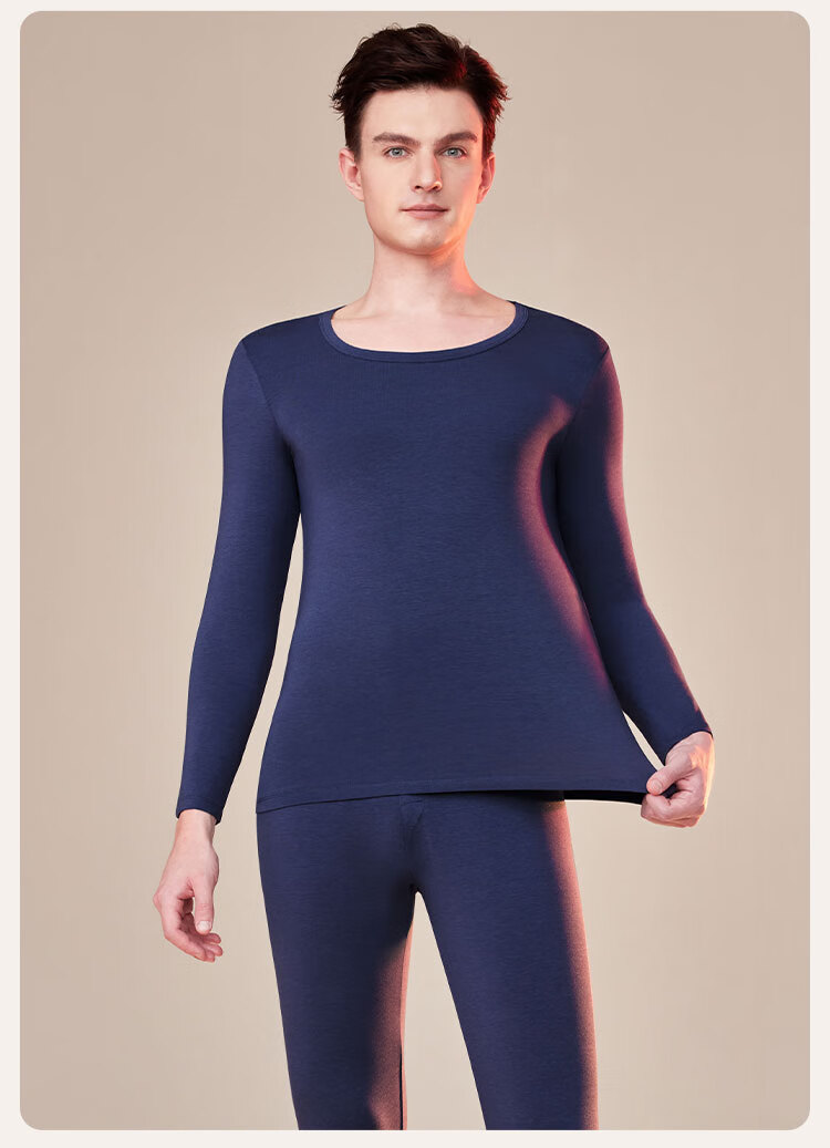 Ordifen [Modal Set] 7A Antibacterial Women's Thermal Underwear, Autumn And Winter Round Neck Base Layer, Black M 10