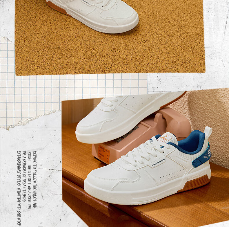 361° Men's Sports Shoes, Spring And Summer Retro Versatile Thick-Soled Warm White Casual Sneakers for Men, 672416602F-2 22