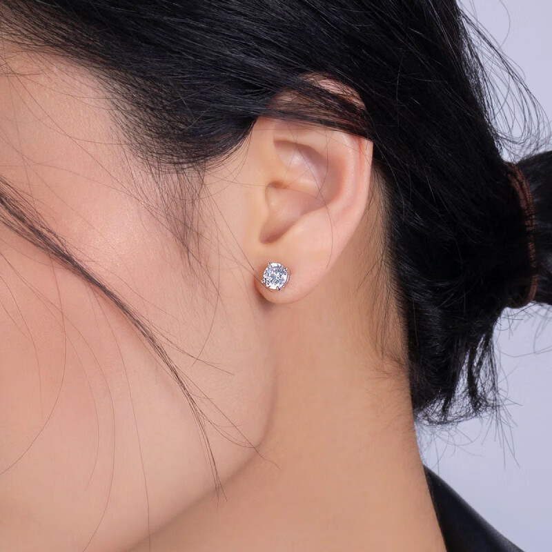 APM Monaco Round Stud Earrings, Luxurious And Elegant Ear Jewelry, Birthday Gift for Girlfriend Or Wife