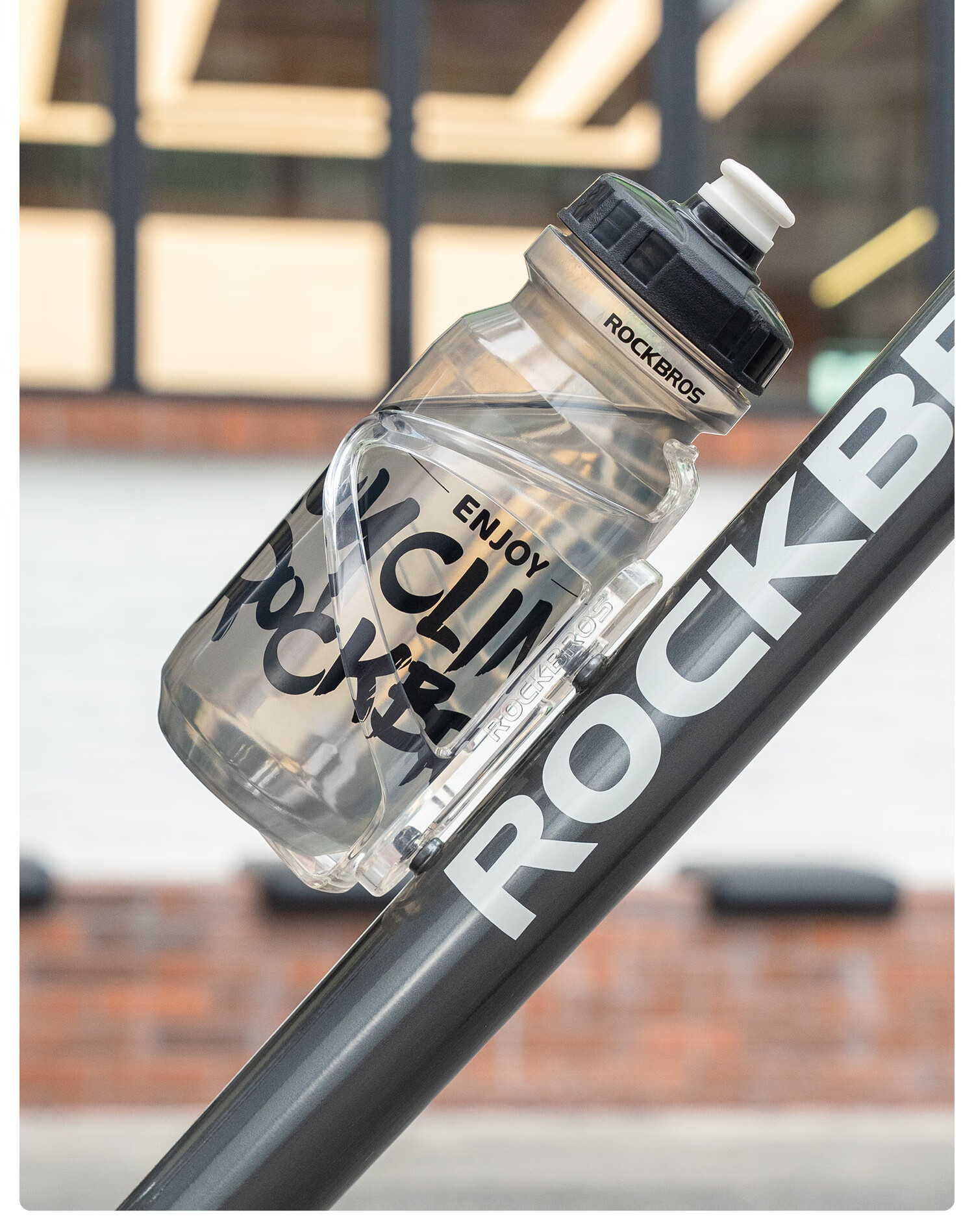 ROCKBROS Bicycle Water Bottle Cage PC Plastic Mountain Road Bike Bottle Holder Cycling Water Bottle Bracket Accessories Black 15
