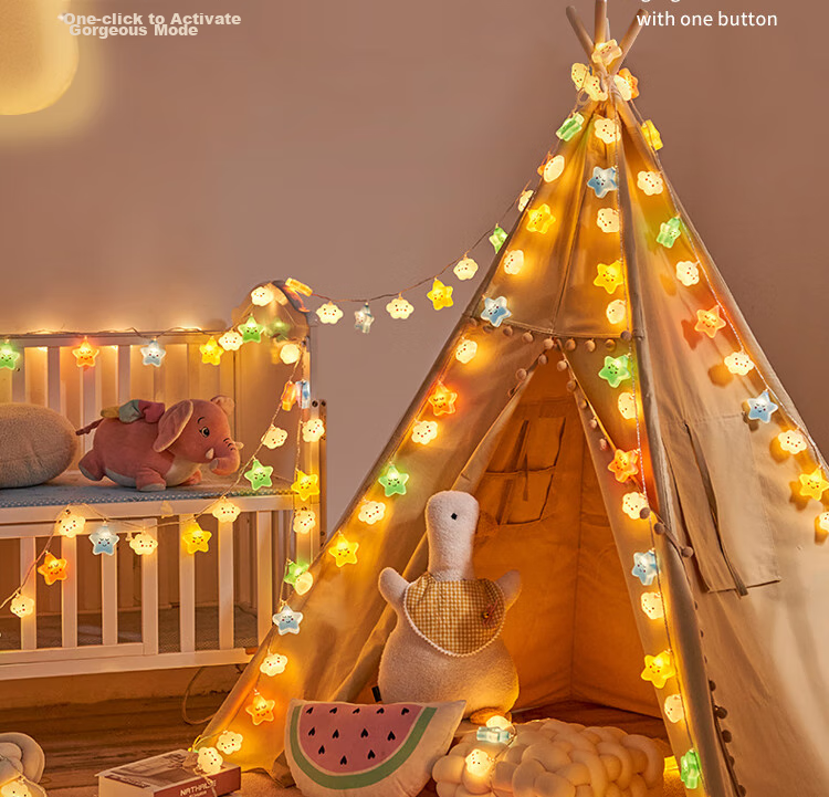 Abaoli Children's Star Cloud Rainbow Indoor And Outdoor Decorative Lights, Flashing Lights, String Lights, Starry Sky, Outdoor Camping Room Decoratio 7