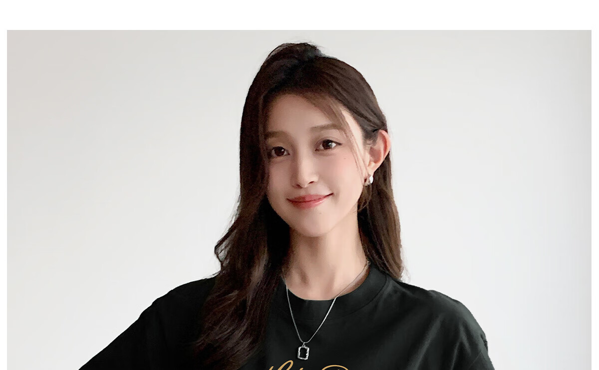 Halo Queen Women's Summer Short-Sleeve Round Neck T-Shirt, Cute Rabbit Print T-Shirt, Loose-Fitting Slimming Top, Women's H143T1417 32
