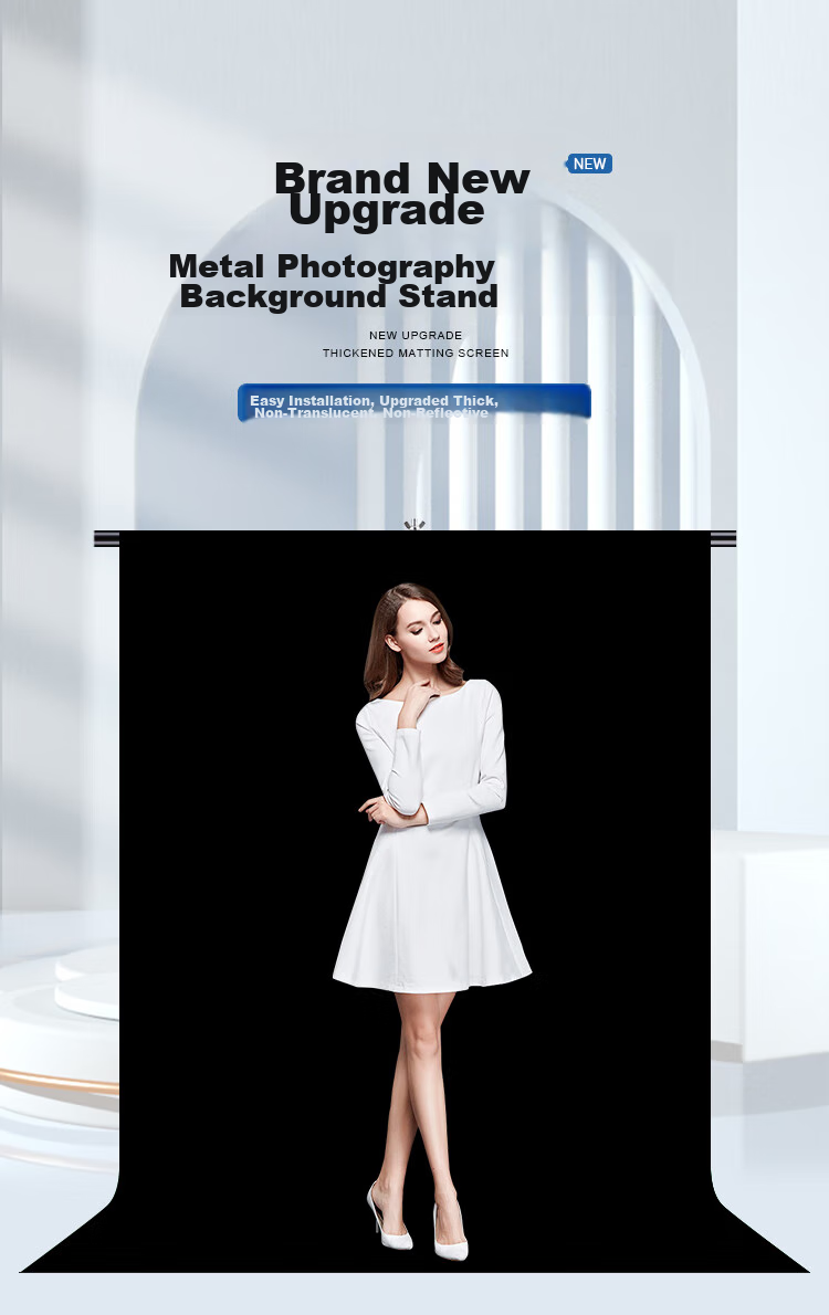 LATZZ 1.6*1 Meter Black Backdrop, Photography Backdrop, Chroma Key Cloth, Thickened Solid Color Light-Absorbing Cloth, Studio Photography Backdrop, Portable Black Cloth 2