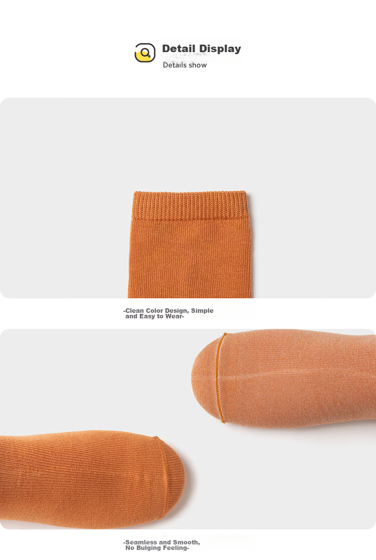 BALABALA Children's Socks, Spring And Autumn, Boys And Girls Cotton Socks, Solid Color Baby Toddler Mid-Calf Socks, Five Pairs Pack, 208924172205 24