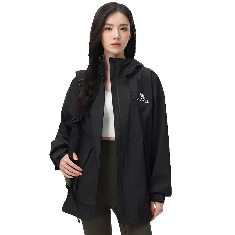 CAMEL [3L Lightweight Hard Shell] Windproof, Waterproof, Breathable Jacket for Men And Women, Cool Hiking And Mountaineering Wear