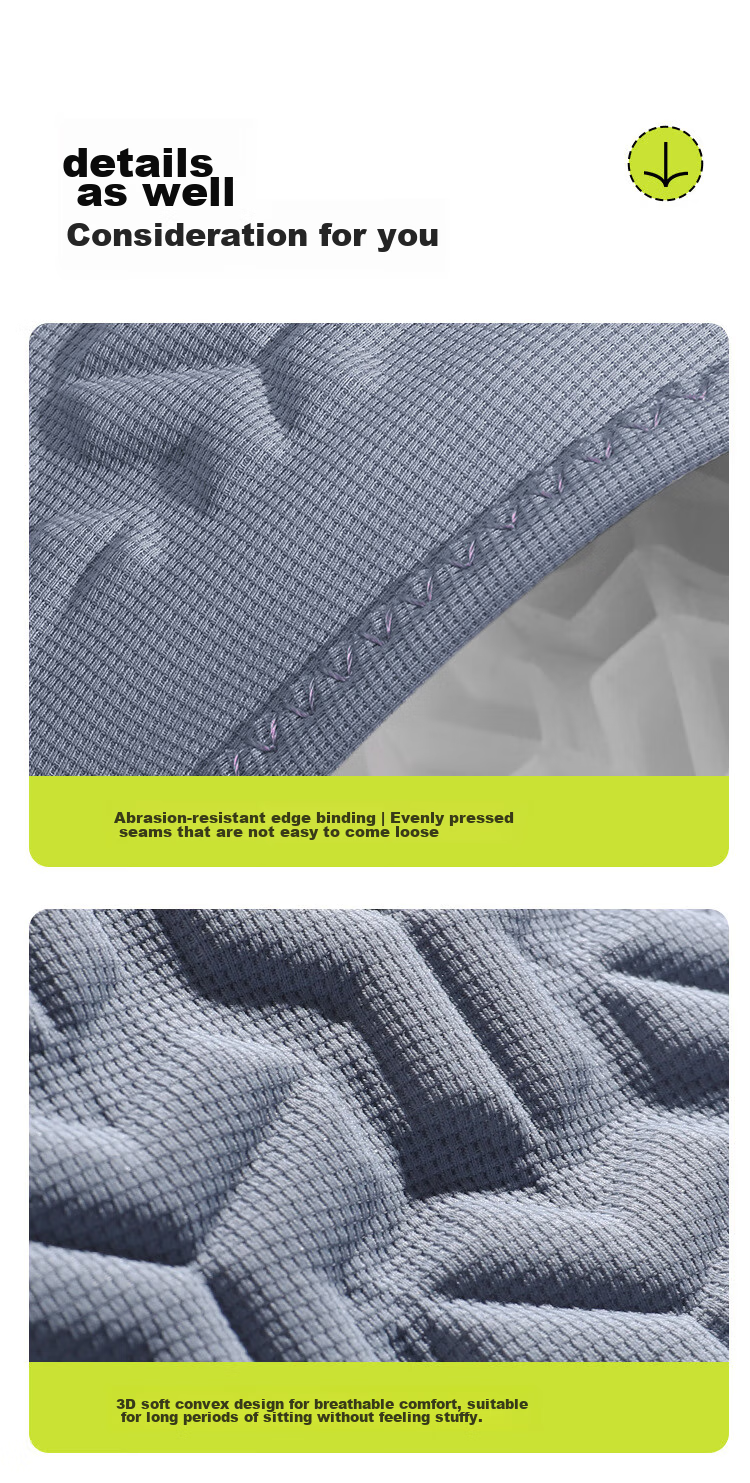 Qiqijia Ice Silk Seat Cushion, Breathable And Cool for Summer, Office Chair Pad, Long-Sitting Breathable Cooling Mat, Butt Pad, Seat Cushion, Chair Pad 7