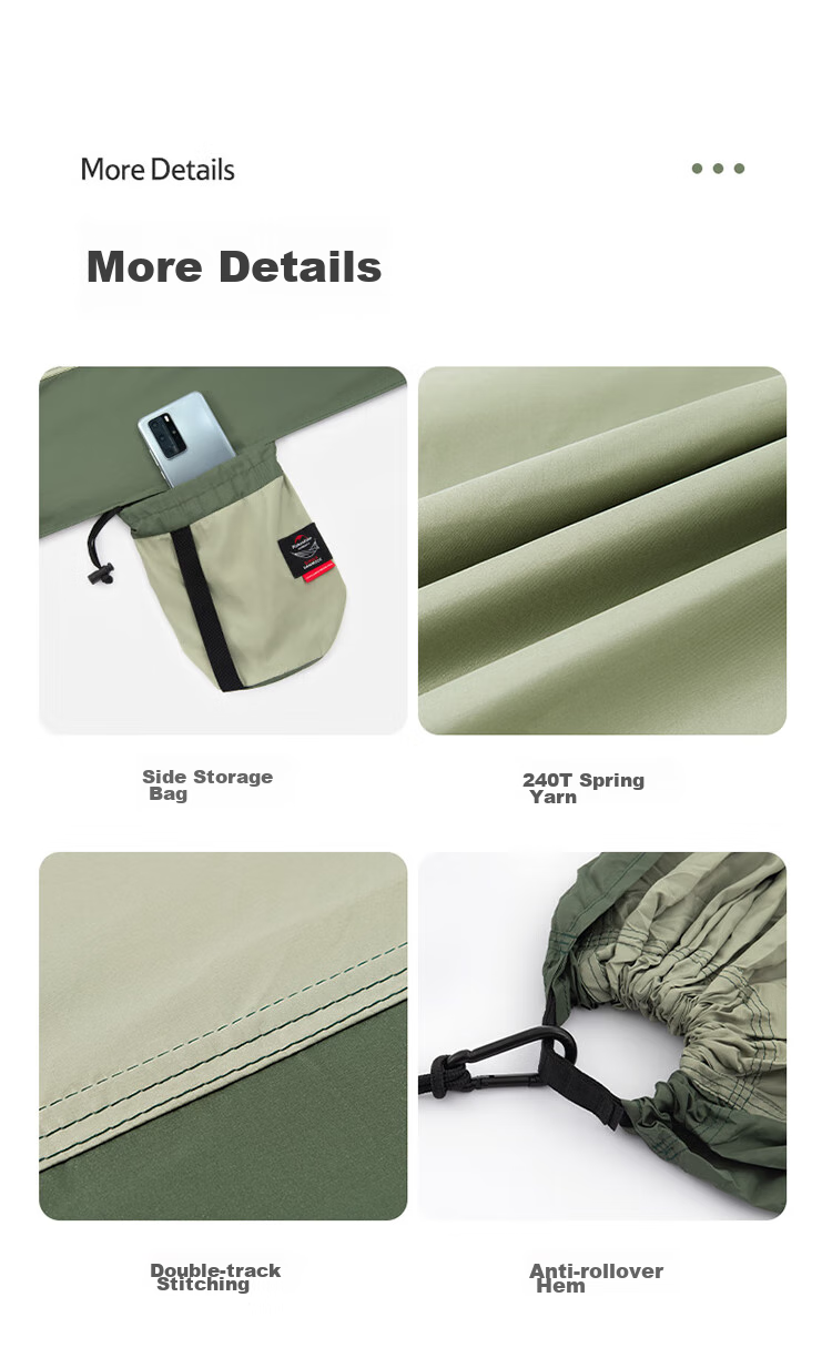Naturehike Portable Hammock for Outdoor Camping, Lightweight Thick Anti-Rollover Swing Cradle - Light Bean Green - Single Perso 9