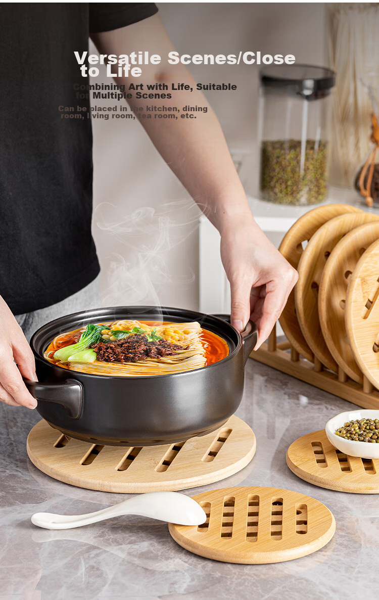 Banwu Life Stainless Steel Pot Holder Heat Insulation Mat High Temperature Resistant Anti-Scald Dining Table Mat Kitchen Pot Bottom Mat Casserole Mat Pot Rack Base 9
