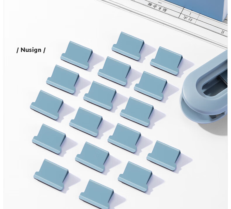 Nusai Push Clip Paper Clamp Colorful Refill Clips File Folder Spare Clips Office Supplies 50 Blue NS086 High-End Brand Under Deli 2