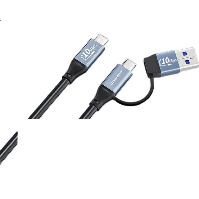 Кабель ULT-unite Type-C/USB 2-в-1, 10 Гбит/с, PD 100 Вт, 4K@60Hz, 0.2 м