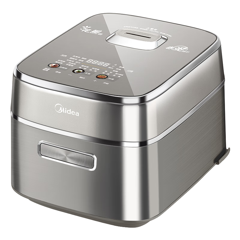Midea Petal IH Pressure Rice Cooker, Chiyang Zhen Cui 3L Electric Rice Cooker for Home Use, 2-3 People, Low Pressure Rice Pot, Upper And Lower Dual Heating Sources, Electromagnetic Heating, Titanium Pot Series MB-G3 Official Brand