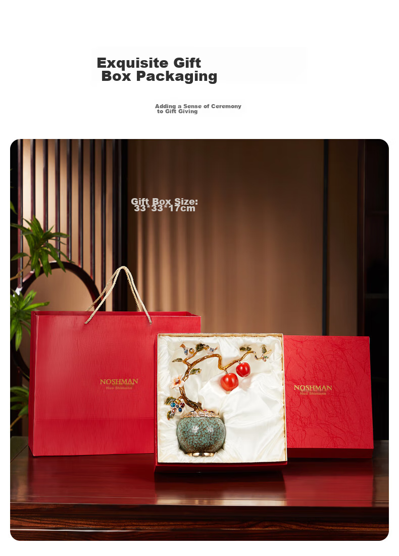 Nuoshiman 520 Gift for Girlfriend, Peace And Joy Ornament for Living Room Entrance And Wine Cabinet Decoration, Handcrafted Art Piece for Business Opening Or Housewarming Gift 4