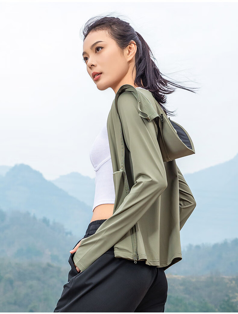 MiiOW (MiiOW) Sun Protection Clothing for Women, Spring And Summer Ice Silk Cool-Feeling UV Protection Garment, Breathable Comfortable Outdoor Skin Coat 7