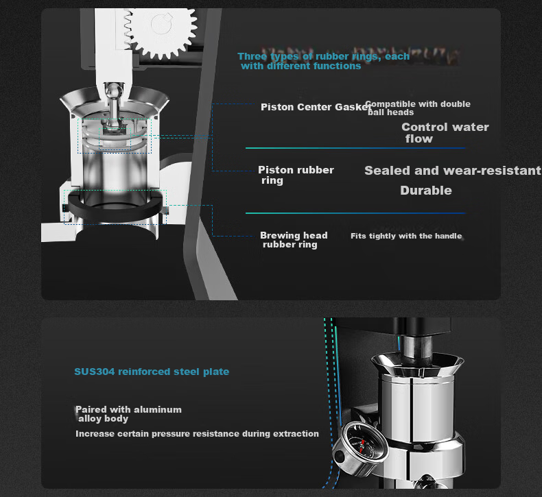 MHW-3BOMBER Portable Coffee Machine Sonic S7 Italian Espresso Manual Pressure Outdoor Kit [New Year Gift] 21