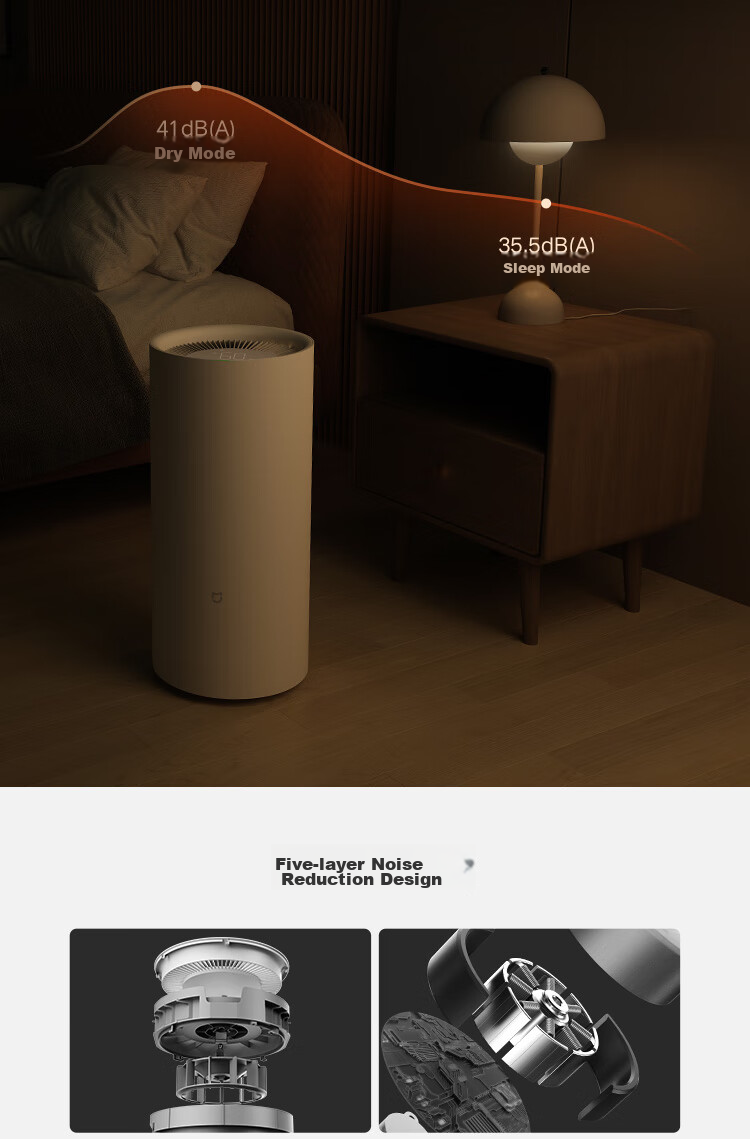 Mijia Xiaomi Smart Dehumidifier, 22L Capacity, for Home Living Room Bedroom Basement, Moisture Absorber, Clothes Dryer, CSJ0122 9