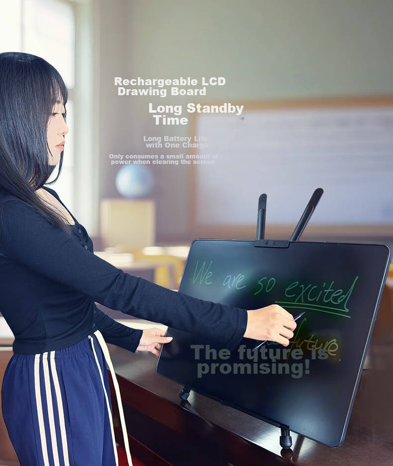 Newsmy 20-Inch Colorful Rechargeable High-Brightness LCD Electronic Whiteboard Writing Pad for Children, Drawing Board, Office Writing Pad, Birthday Gift for Boys And Girls on Children's Day, Black 6