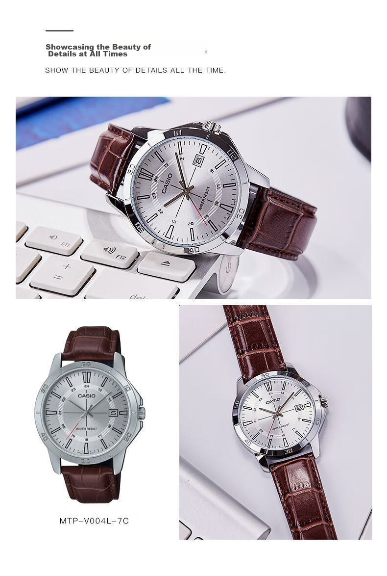 CASIO Business Commute Simple Elegant Classic Large Dial Waterproof Quartz Men's Watch Gift for Boyfriend MTP-1374L 11
