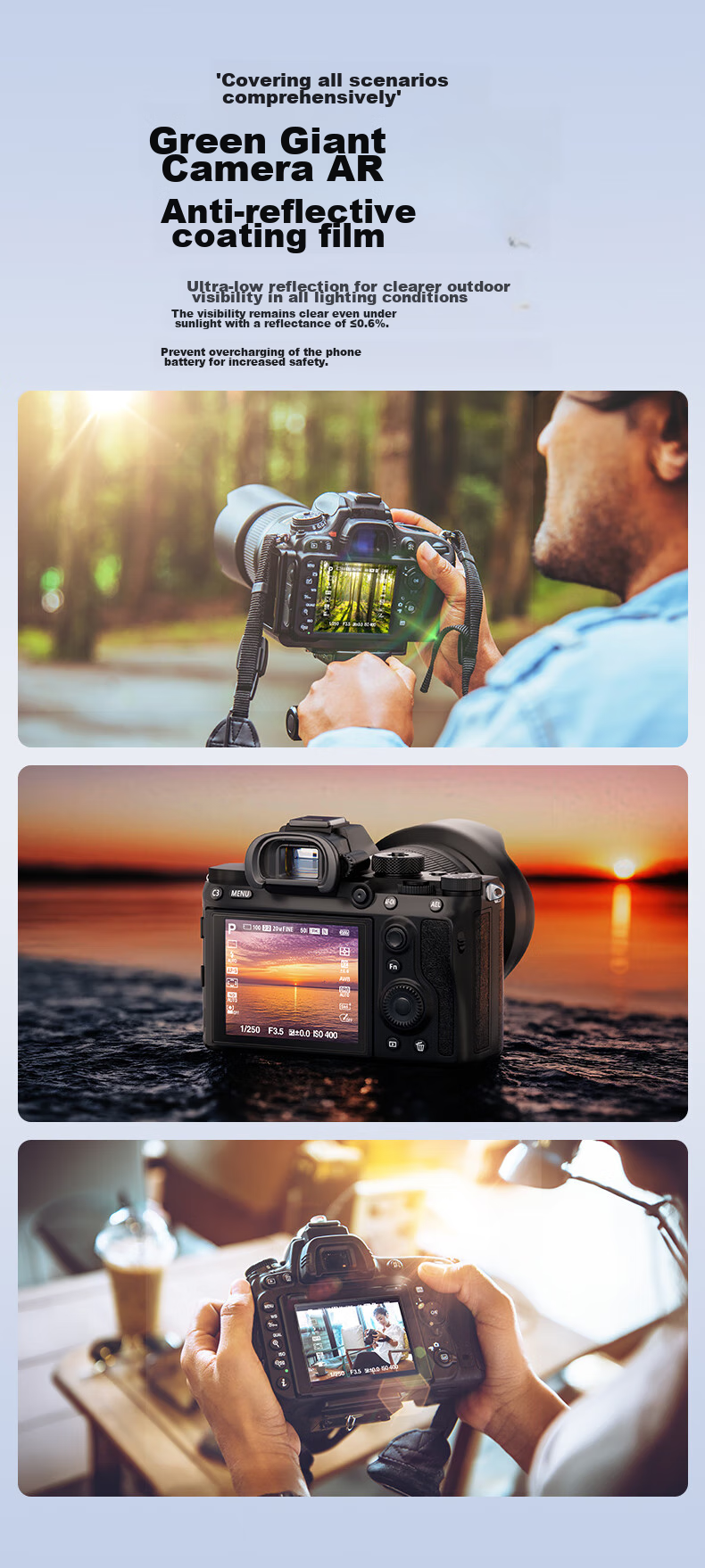 Llano Compatible with Canon EOS R100 R10 Camera, AR Film Screen Protector, Strong Anti-Glare High-Definition Clear Lens, Mirrorless Camera Accessory 4