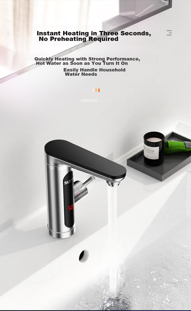 SUPOR Electric Water Heater with Instant Heating, Fast Kitchen Hot Water Dispenser, Household Stainless Steel Model, 3000W 4