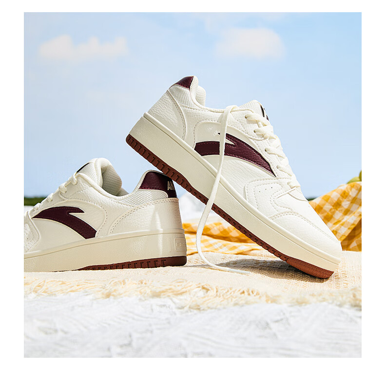 Anta Origin Year 2.0 Women's Thick-Soled Skate Shoes Casual White Sneakers Retro Trendy Height-Increasing Sports Shoes for Students Couples 19