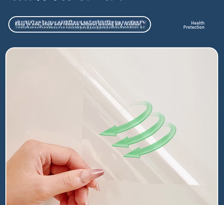 Andatong Static Cling Wall Sticker, Self-Adhesive Wall Protection Film, Electrostatic Attraction Waterproof Film, Protective Film [Transparent Version] 0.9*5 Meters 8