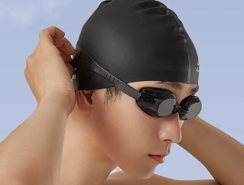 Li-Ning Swimming Goggles, Waterproof Anti-Fog High Definition Swim Glasses for Women And Men, Professional Adult Swim Cap And Goggles Set 16