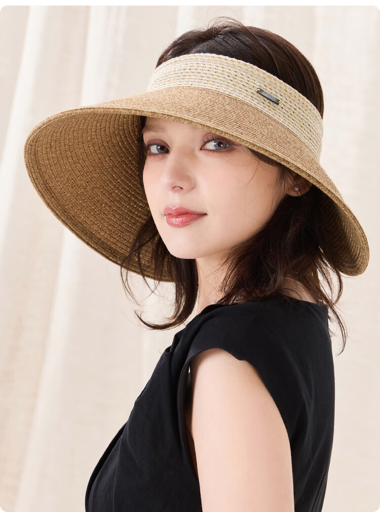 JIUMU Sun Protection Hat for Women, Sun Visor Cap, Sun Hat, Visor Hat, Straw Hat, Cool Hat, Summer Outdoor Face-Covering UV Protection Hat for Wome 16