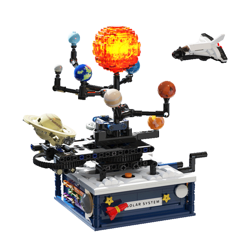 Dayishou Building Blocks Compatible with Lego Technic, Rotating Solar System Toy for Boys, Birthday Gift for Children Aged 6-12