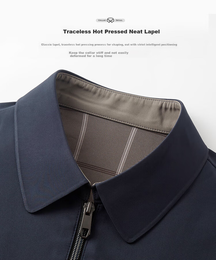 FIRS [Triple-Protection Fabric] Men's Executive Jacket, Spring And Autumn New Style, High-End Office Building Style, Middle-Aged And Elderly Dad's Outerwear for Me 5