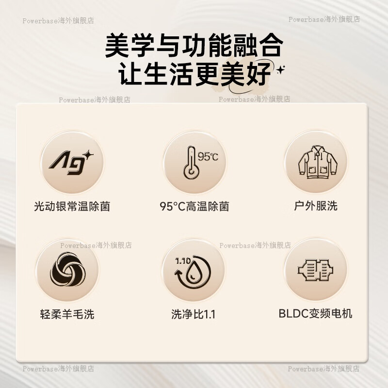 松下（Panasonic）白月光3.0PP同款松下滚筒洗衣机10kg户外服洗家用全自动N3F1N3J1 XQG100-N3F1 10kg悦光白