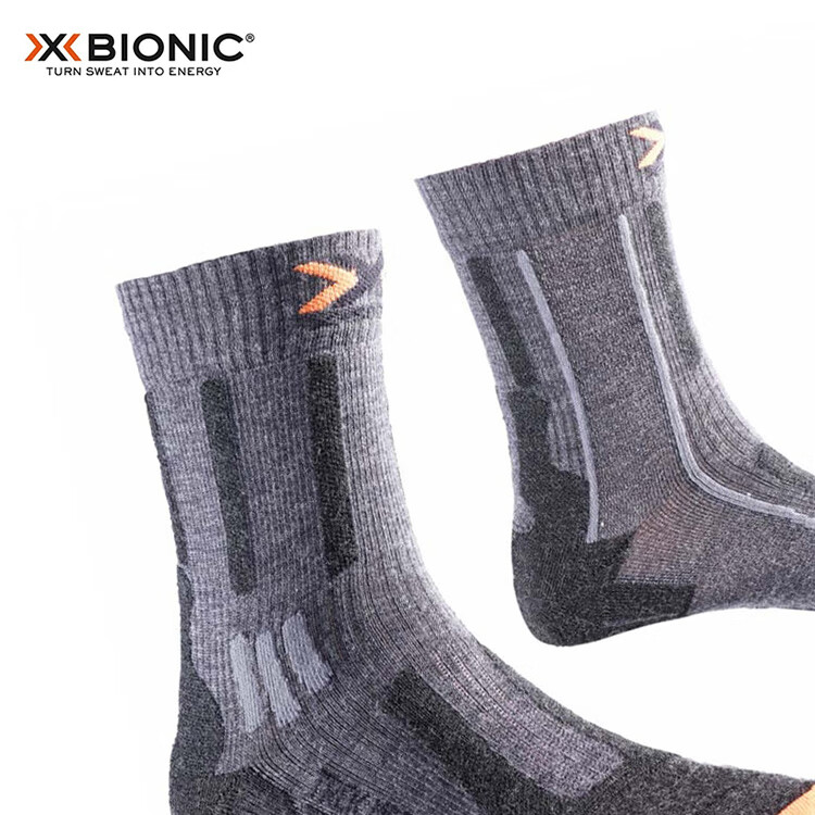 XBIONIC Outdoor Socks for Men And Women, Hiking Merino Wool Socks, B000 Black, 22.5cm-23cm(35-36) 2
