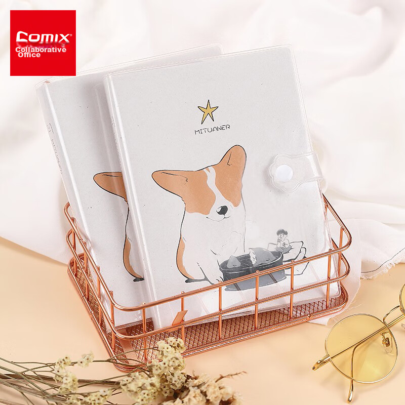 COMIX B6/114 Sheets Student Planner Notebook, Multifunctional Stationery, Pocket Notepad, Diary, Schedule Book, Mitan'er Series, with C4926
