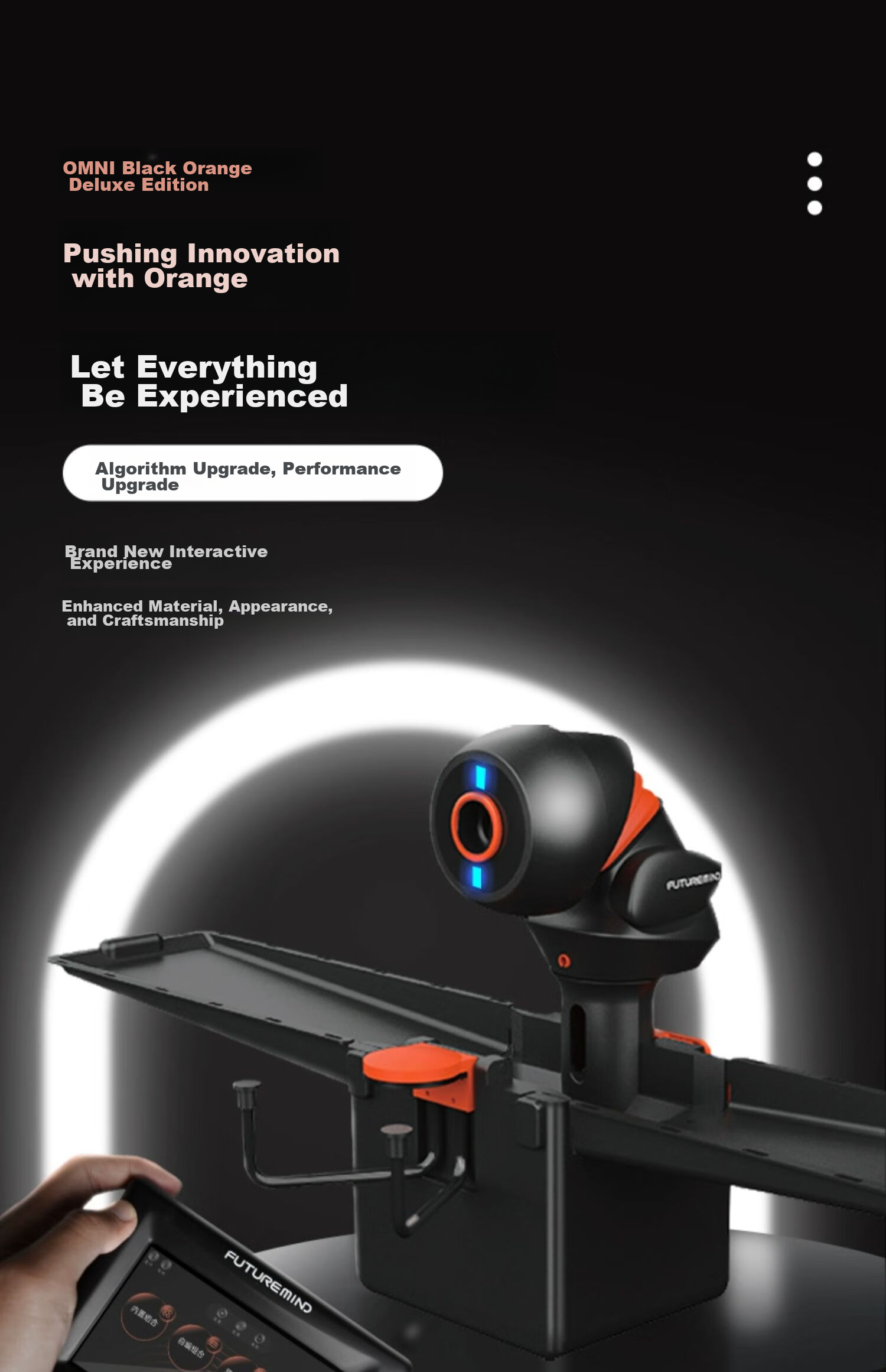 Pongbot Omni Table Tennis Robot, Home Automatic Table Tennis Training Machine, Omni Black And Orange Upgraded Versio 1