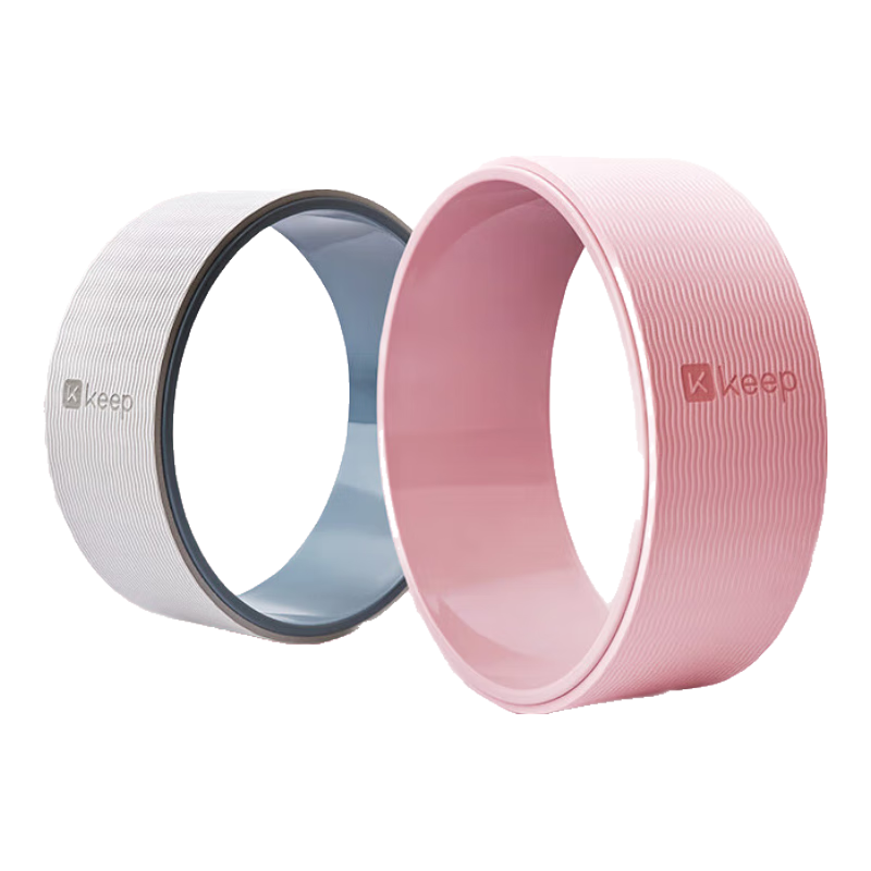 Keep Yoga Wheel, Beginner's Backbend Yoga Ring, Fitness Pilates Circle for Back Opening, High Stability Support, Pink/gray