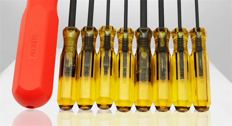 RUBICON Screwdriver Set, Household Multi-Functional, Phillips And Flathead, Soft Handle Screwdriver Set, 9-In 268P 12