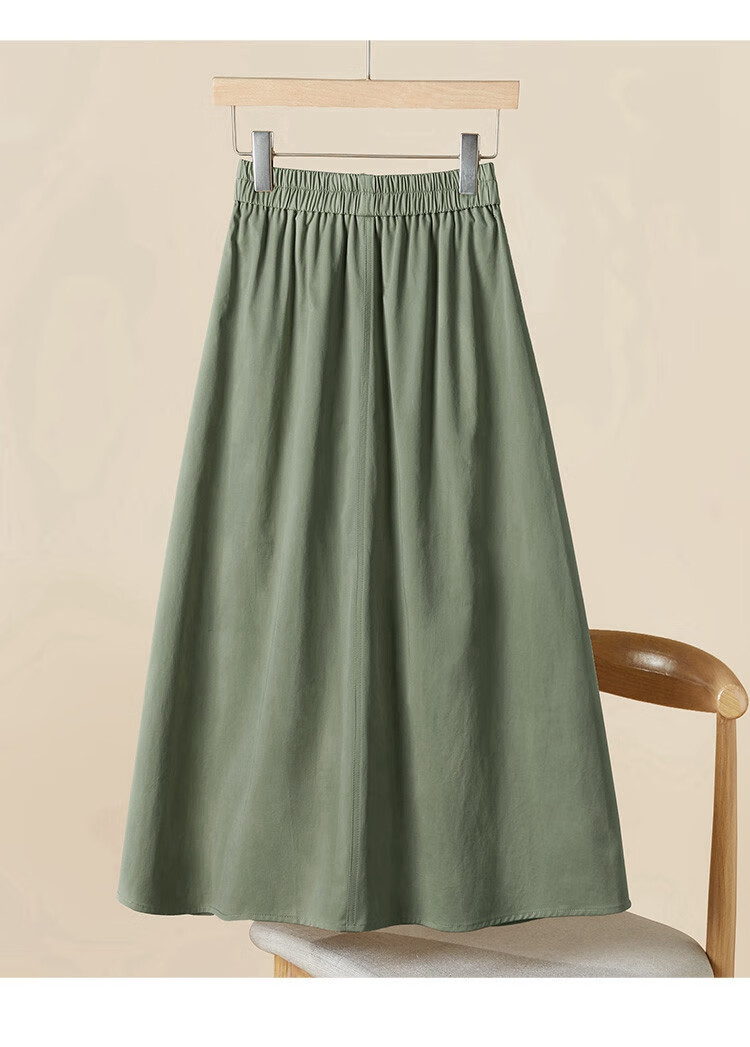 Tachi Loose Skirt, 2026 Spring New Women's Fashion, Elastic Waist, Large Pockets, Mid-Length Skirt 20