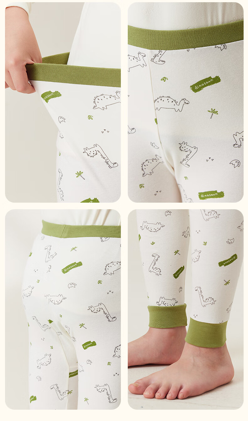 LangSha Children's Autumn Long Johns, Boys' Thermal Underwear, Fall And Winter Mid to Big Kids' Pure Cotton Leggings, 100% Cotton, 2-Pack 14