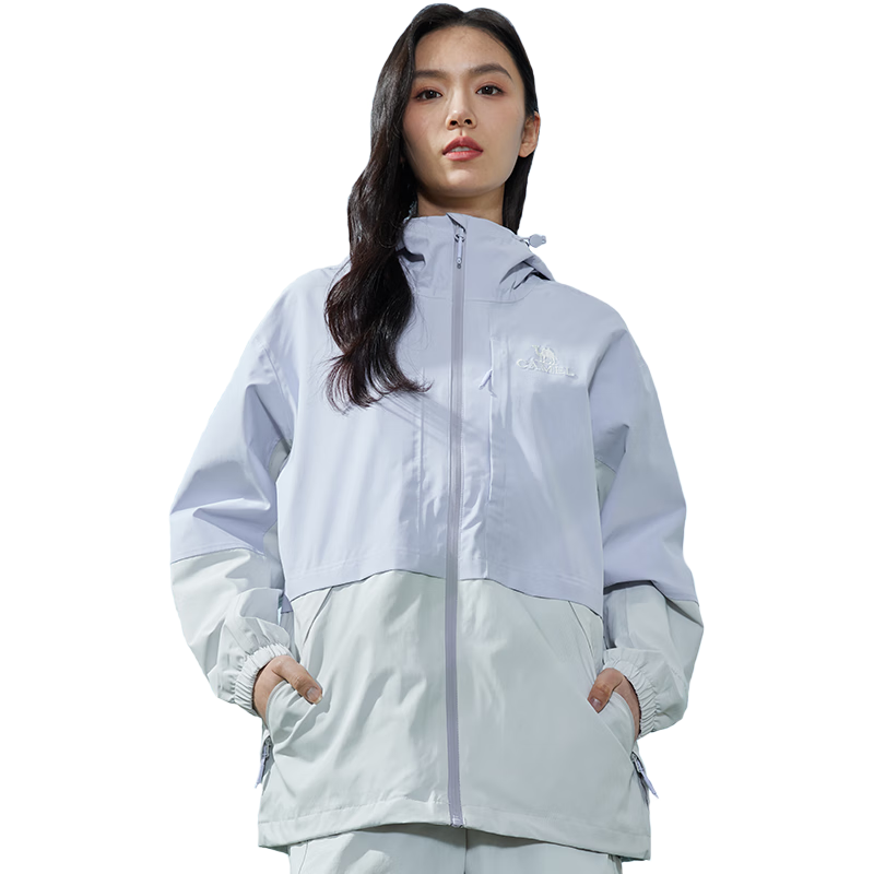 CAMEL Outdoor Single-Layer Hardshell Jacket for Men And Women, Waterproof Travel Coat A23CATG013 M