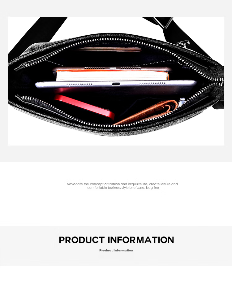 Pabojoe Men's Handbag, Shoulder Bag, Crossbody Bag, Top-Grain Leather, Soft And Fashionable Sports Bag for Men, Vertical Style, Birthday Gift for Husband 9