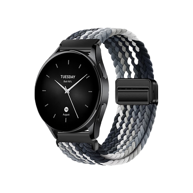 CangHua Compatible with Xiaomi Watch Band, Suitable for Xiaomi Watch 5/S5/S4/S3/S2/S1/S1Pro/Color2, Sports/15th Anniversary Breathable Magnetic Nylon Woven Strap