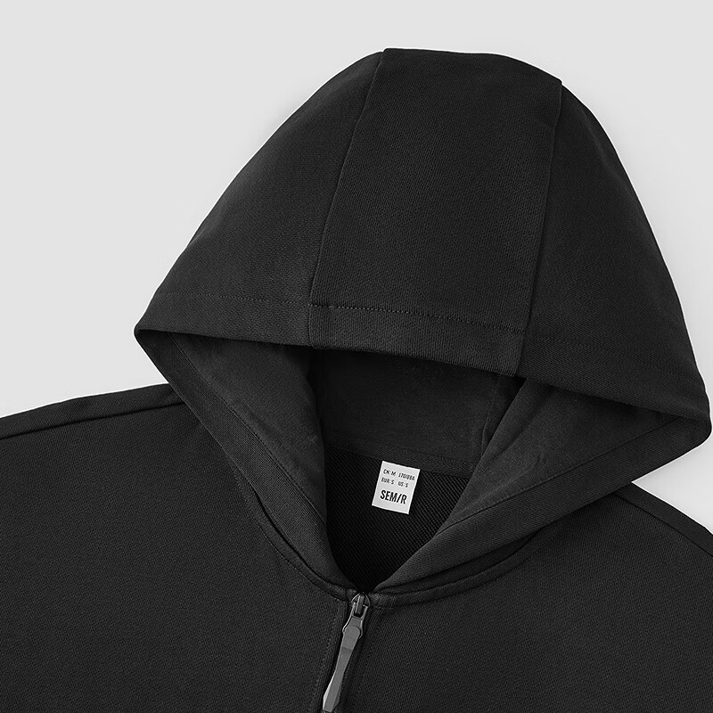 Мужская куртка Semir, весенняя, базовая, простая, вязаная, свободная, с капюшоном, для активного отдыха, универсальная, унисекс, черная, размер M