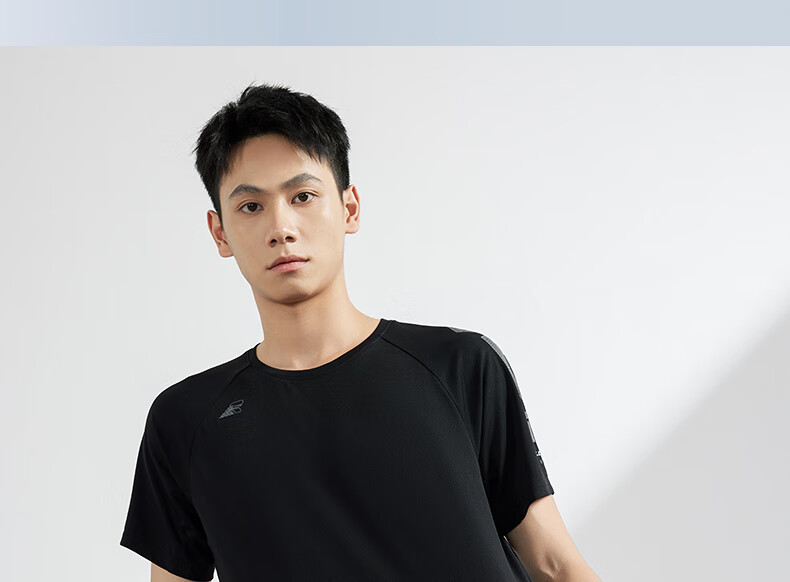 361° Men's Short-Sleeve T-Shirt, Summer Quick-Dry, Loose-Fitting, Athletic, Running, Fitness, Casual Top, Half-Sleeve, 652524101-6 36