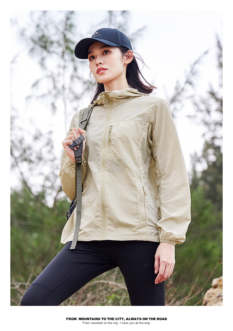 Pioneer Camp Fengdie Sun Protection Jacket for Women, Summer Lightweight Outer Layer, Breathable Outdoor Original Yarn Sun Protection Clothing, UV-Resistant Skin Coat 17