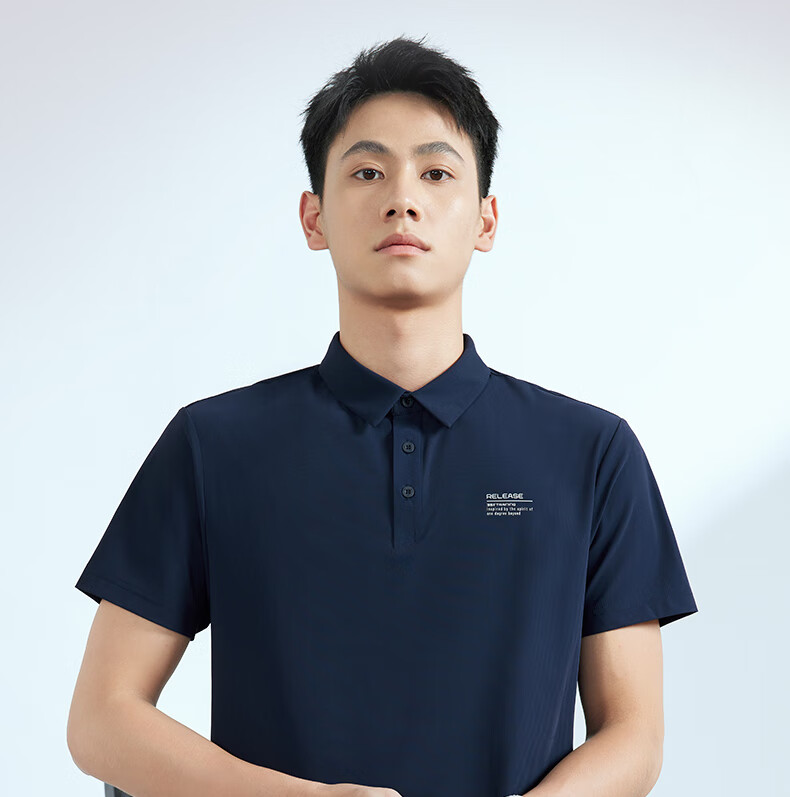 361° Men's Short Sleeve T-Shirt Spring Summer Polo Shirt Sportswear Fitness Loose Ice Silk Sun Protection 652524103D-6 15