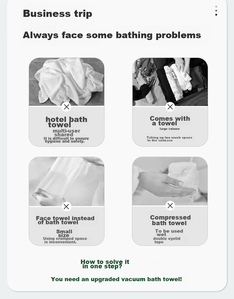 AMORTALS Disposable Vacuum Towel, Extra Large And Thick, Individually Wrapped Face Towel, Portable for Travel, Business Trips, Holiday Gift 2