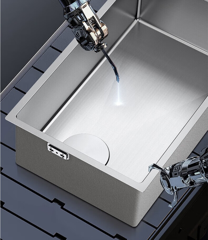 ARROW 304 Stainless Steel Kitchen Embossed Handmade Sink, Large Single Bowl Vegetable Washing Basin AE5570418GM21-SS 4