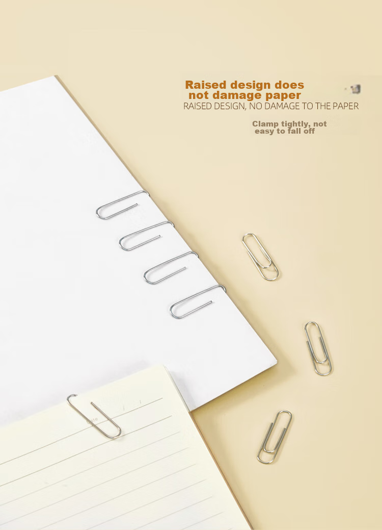 Kingdee 3# Nickel-Plated Paper Clips, Metal Binder Clips, Silver Paper Clips, 200 Pieces/tube, 29mm Large File Clips, Office Supplies 4