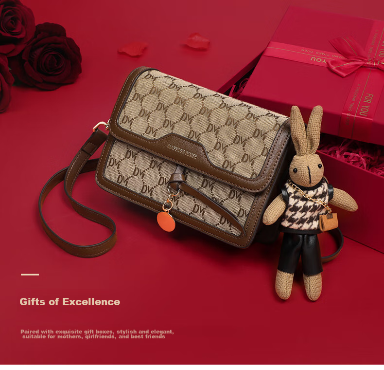 Aiqinghai Handbag, Women's Crossbody Bag, Shoulder Bag, Luxury Brand, High-End Small Square Bag, Birthday Mother's Day Gift, Practical Present for Mom 1