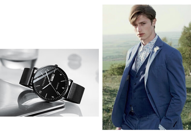 Siwangongli Men's Watch, Fashionable Calendar Quartz Watch, Suitable for Middle School, High School Students And Teenagers, Men's Watch, Back-To Seaso 13