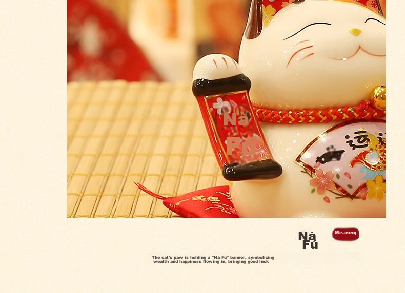 Bangushan Lucky Cat Money-Pillar Ornament, Business Opening Home Living Room Good Luck Savings Jar, Children Students Birthday Gift 4